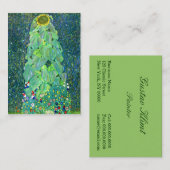 Gustav Klimt: Sonnenblume Visitenkarte (Vorne/Hinten)
