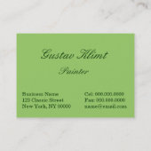 Gustav Klimt: Sonnenblume Visitenkarte (Rückseite)