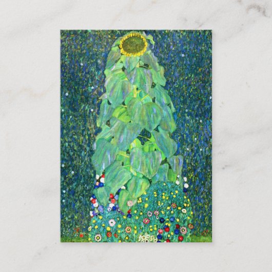 Gustav Klimt: Sonnenblume Visitenkarte (Vorderseite)