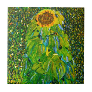 Gustav Klimt Sonnenblumen-Kachel Fliese