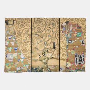 Gustav Klimt - Stoclet-Fries Baum des Lebens Geschirrtuch