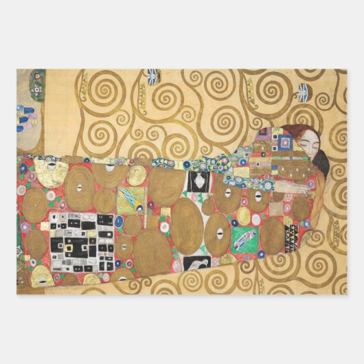 Gustav Klimt - Stoclet Frieze Tree of Life Geschenkpapier Set (Vorderseite)