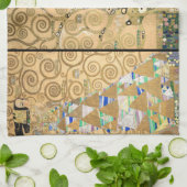 Gustav Klimt - Stoclet Frieze Tree of Life Geschirrtuch (Gefaltet)
