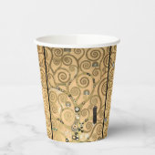 Gustav Klimt - Stoclet Frieze Tree of Life Pappbecher (Links)