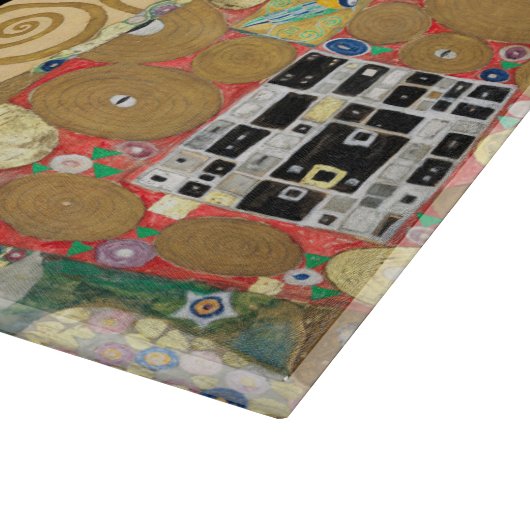 Gustav Klimt - Stoclet Frieze Tree of Life Schneidebrett (Ecke)