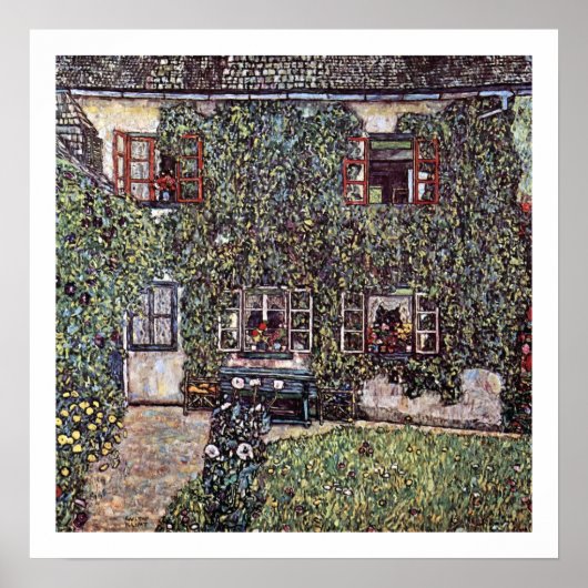 Gustav Klimt ~ Stone House Poster (Vorne)