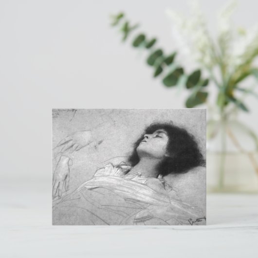 Gustav Klimt - studieren Sie Blatt mit dem oberen Postkarte (Stehend Vorderseite)