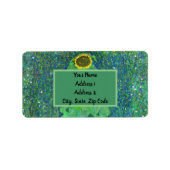 Gustav Klimt Sunflower Adressaufkleber (Vorne)