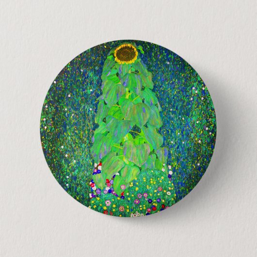 Gustav Klimt Sunflower Button (Vorderseite)