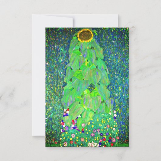 Gustav Klimt Sunflower Einladung (Vorderseite)