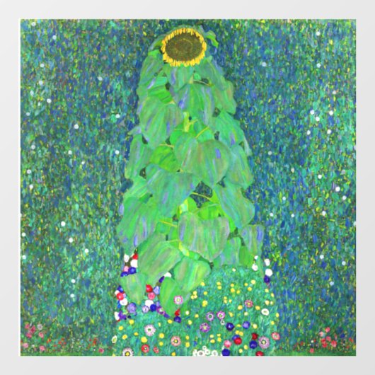 Gustav Klimt Sunflower Fensteraufkleber (Blatt)