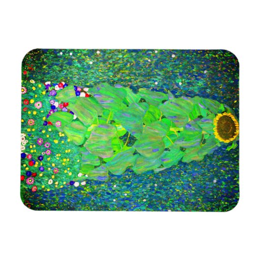 Gustav Klimt Sunflower Magnet (Horizontal)