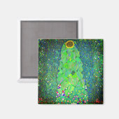 Gustav Klimt Sunflower Magnet (Vorderseite/Rückseite)
