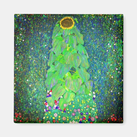 Gustav Klimt Sunflower Magnet (Vorne)