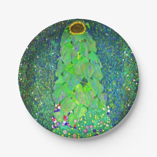 Gustav Klimt Sunflower Pappteller (Vorderseite)