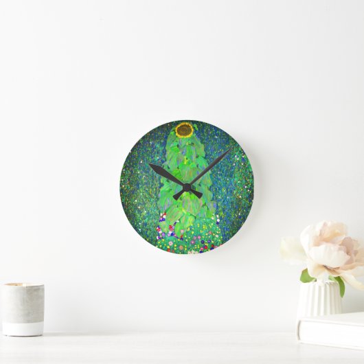 Gustav Klimt Sunflower Runde Wanduhr (Zuhause)