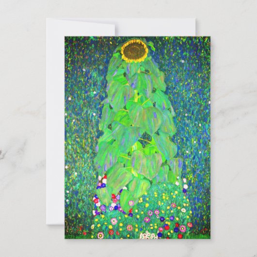 Gustav Klimt Sunflower Save The Date (Vorderseite)
