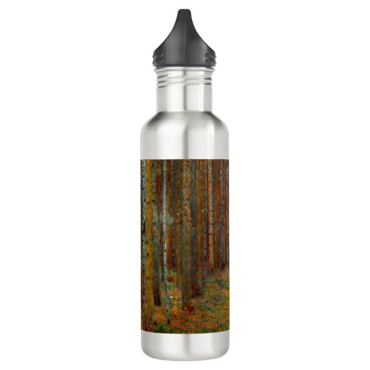 Gustav Klimt - Tannenwald Pinienwald Edelstahlflasche (Links)