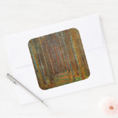 Gustav Klimt - Tannenwald Pinienwald Quadratischer Aufkleber (Umschlag)