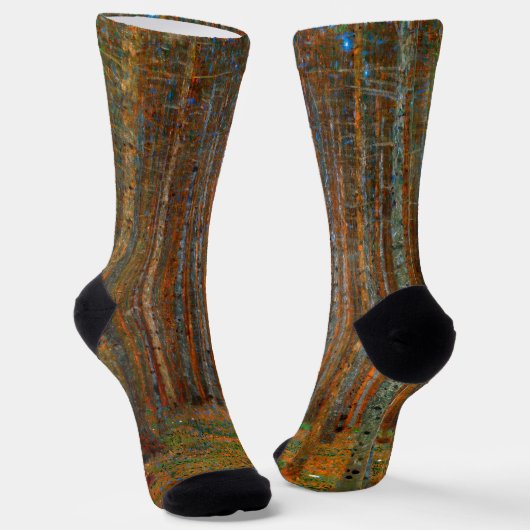 Gustav Klimt - Tannenwald Pinienwald Socken (Gewinkelt)