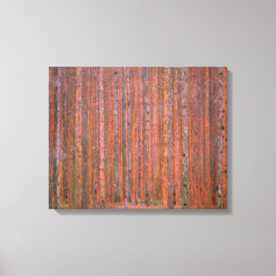 Gustav Klimt Tannenwald Rote Bäume Leinwanddruck