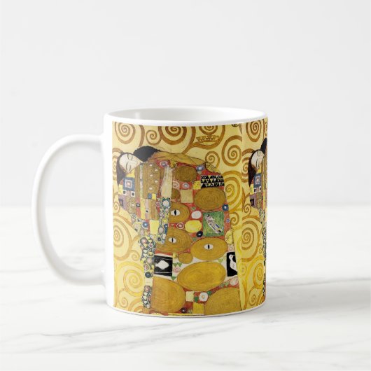 Gustav Klimt , “ The hug ” コーヒーマグカップ Kaffeetasse (Links)