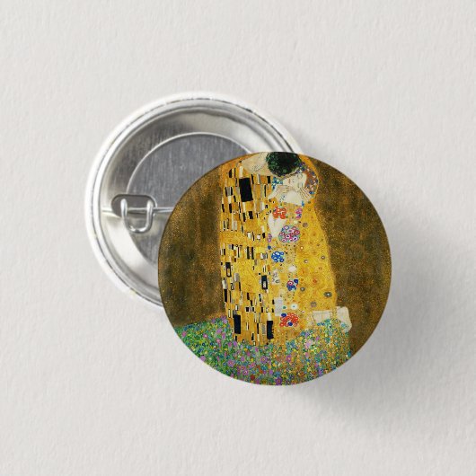 Gustav Klimt The Kiss Button (Vorne & Hinten)