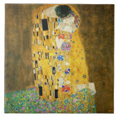 Gustav Klimt The Kiss Fliese (Vorderseite)