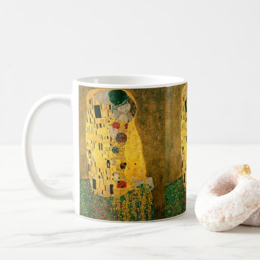 Gustav Klimt , “ The Kiss ” Kaffeetasse (Mit Donut)