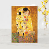 Gustav Klimt "The Kiss" Karte (Gelbe Blume)