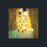 Gustav Klimt The Kiss Leinwanddruck<br><div class="desc">Gustav Klimt Die Vintage Jugendstil-Malerei Der Kuss wurde zwischen 1907 und 1908, dem Höhepunkt seiner Goldenen Periode, vom österreichischen Symbolik-Maler Gustav Klimt gemalt, als er eine Reihe von Werken in einem ähnlich vergoldeten Stil malte. Das Gemälde gilt weithin als Meisterwerk der frühen Moderne. Es ist ein Symbol des Wiener Jugendstils...</div>