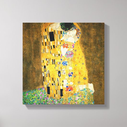 Gustav Klimt The Kiss Leinwanddruck (Vorderseite)