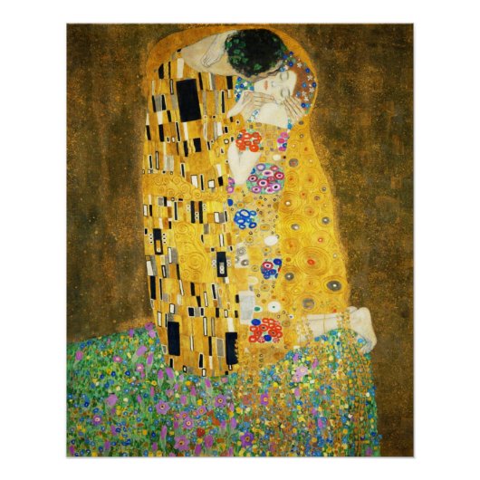 Gustav Klimt The Kiss Poster (Vorderseite)