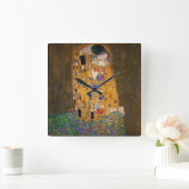 Gustav Klimt , “ The Kiss ” Quadratische Wanduhr (Zuhause)