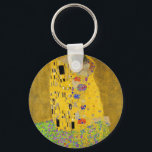 Gustav Klimt The Kiss Schlüsselanhänger<br><div class="desc">The Kiss painted by Gustav Klimt.</div>