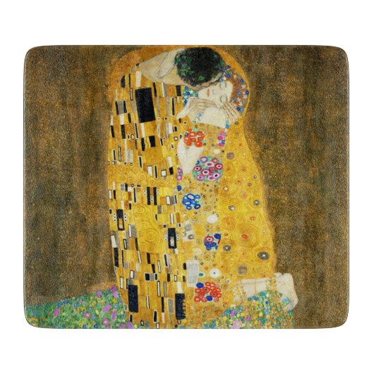 Gustav Klimt The Kiss Schneidebrett (Vorderseite)