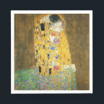 Gustav Klimt The Kiss Serviette<br><div class="desc">Gustav Klimt Die Vintage Jugendstil-Malerei Der Kuss wurde zwischen 1907 und 1908, dem Höhepunkt seiner Goldenen Periode, vom österreichischen Symbolik-Maler Gustav Klimt gemalt, als er eine Reihe von Werken in einem ähnlich vergoldeten Stil malte. Das Gemälde gilt weithin als Meisterwerk der frühen Moderne. Es ist ein Symbol des Wiener Jugendstils...</div>