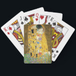 Gustav Klimt The Kiss Spielkarten<br><div class="desc">Gustav Klimt Die Vintage Jugendstil-Malerei Der Kuss wurde zwischen 1907 und 1908, dem Höhepunkt seiner Goldenen Periode, vom österreichischen Symbolik-Maler Gustav Klimt gemalt, als er eine Reihe von Werken in einem ähnlich vergoldeten Stil malte. Das Gemälde gilt weithin als Meisterwerk der frühen Moderne. Es ist ein Symbol des Wiener Jugendstils...</div>