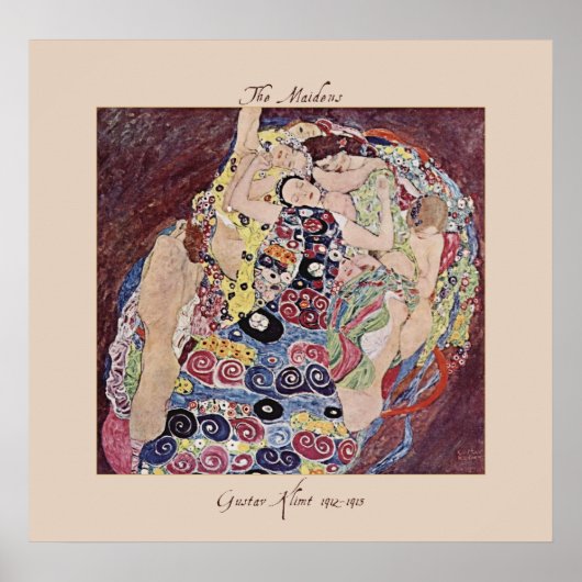 Gustav Klimt The Maidens 1912-1913 Poster Print (Vorne)