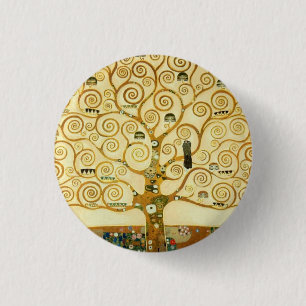 Gustav Klimt The Tree of Life Vintage Art New Button
