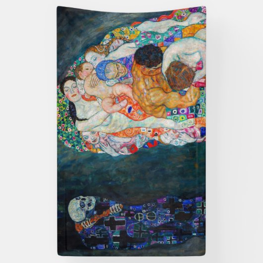 Gustav Klimt - Tod und Leben Banner (Vertikal)