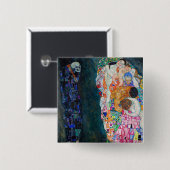 Gustav Klimt - Tod und Leben Button (Vorne & Hinten)