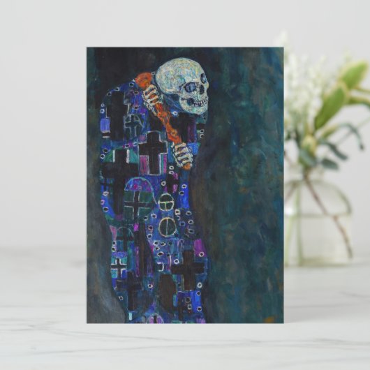 Gustav Klimt - Tod und Leben Einladung (Stehend Vorderseite)