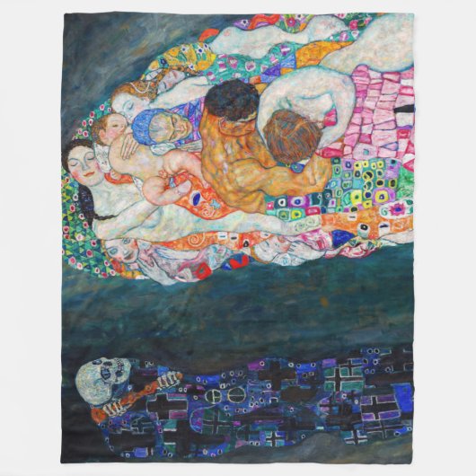 Gustav Klimt - Tod und Leben Fleecedecke (Vorderseite)