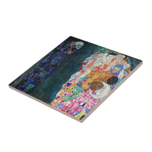 Gustav Klimt - Tod und Leben Fliese (Seite)