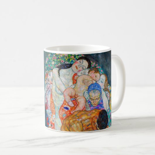 Gustav Klimt - Tod und Leben Kaffeetasse (VorderseiteRechts)