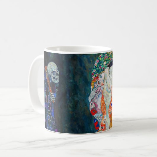 Gustav Klimt - Tod und Leben Kaffeetasse (Vorderseite Links)