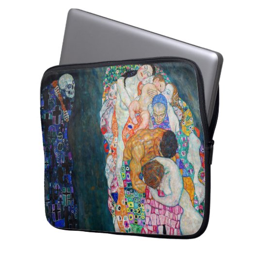 Gustav Klimt - Tod und Leben Laptopschutzhülle (Vorderseite Links)