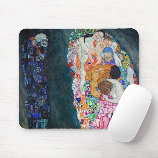 Gustav Klimt - Tod und Leben Mousepad (Mit Mouse)