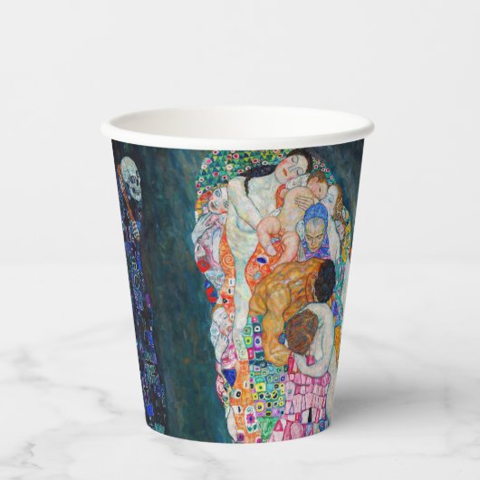 Gustav Klimt - Tod und Leben Pappbecher (Vorderseite)